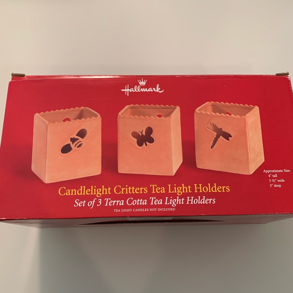 NIB Hallmark Candlelight Critters Tea Light Holders (Set of 3)